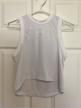 Lululemon High Low Cropped white top
